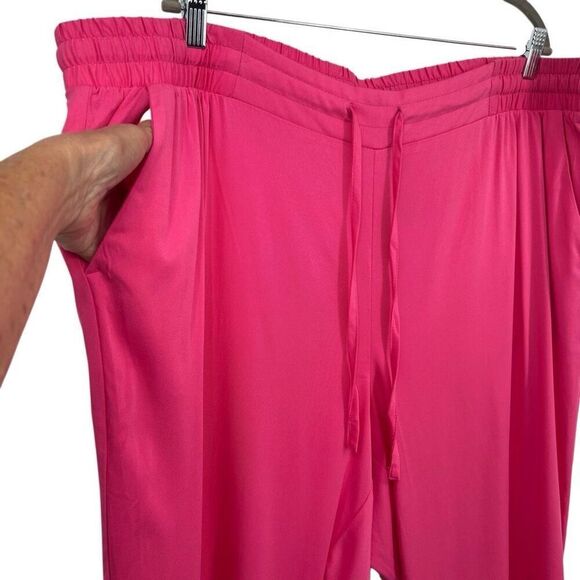 Torrid 4 Draw Cord Taper Challis Tapered Leg Pants Pink Size 3X NWT - Picture 6 of 8